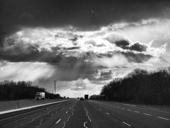 Sky opens up on the 401