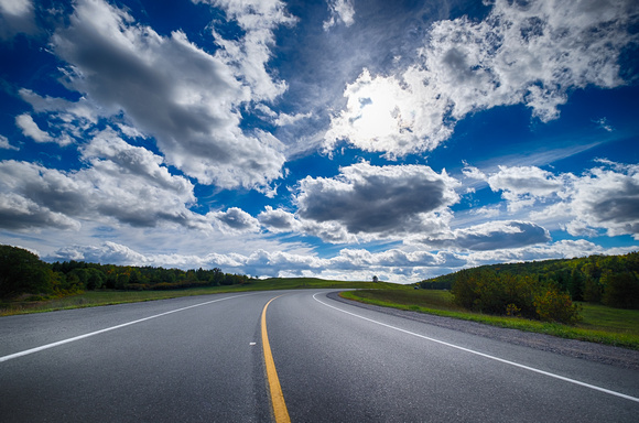 Road and Clouds